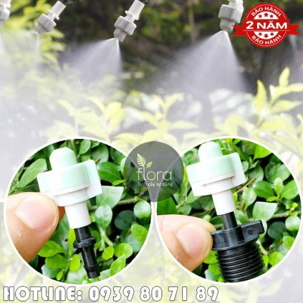 Đầu tưới phun sương 1 tia chân thẳng 6ly ren ngoài 21mm Malee