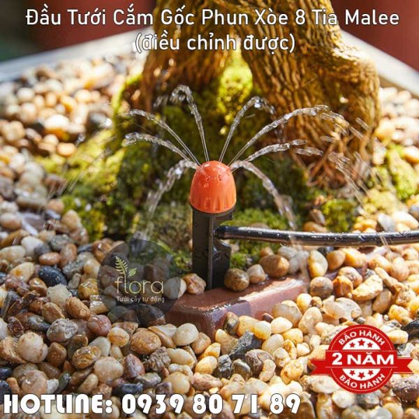 Đầu tưới 8 cánh có chân cắm Malee