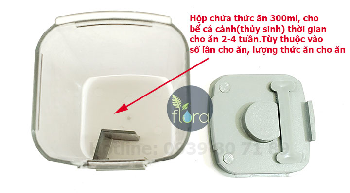 hộp chứa thức ăn máy cho cá ăn tự động ilonda