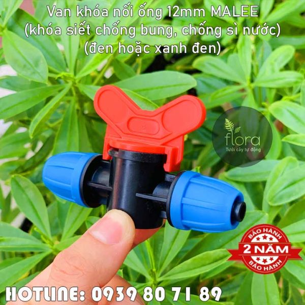 Van khóa nối 2 đầu ống 12ly Malee