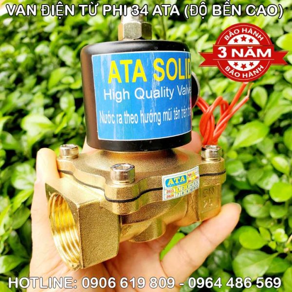 Van điện từ phi 34 ATA 220v 24vdc